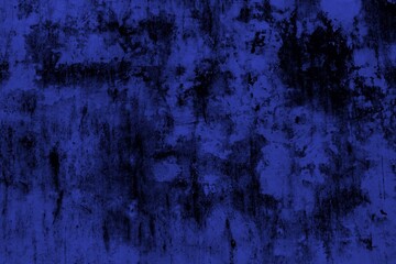 Close-up view of a blue textured wall showing rough patterns and intricate shadow details, offering...