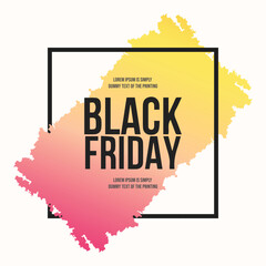 Black Friday Sale Grunge Brush Frame 