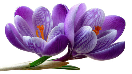 Purple Crocus Bloom: A close-up captures the delicate beauty of a vibrant purple crocus flower, showcasing its intricate petals, and inviting the viewer to marvel at nature's exquisite details.