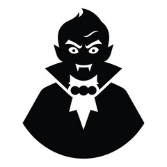 Vector art of vampire icon isolated on white background