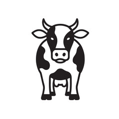 Cow silhouette vector illustration