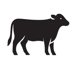 Angus cow silhouette vector illustration
