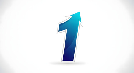 Blue Number 1 design