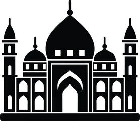 taj mahal vector illustration icon
