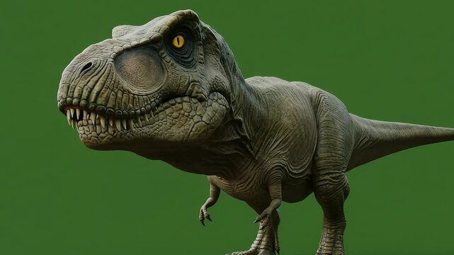 Tyrannosaurus rex, dinosaur, t rex, scary, angry, rampage, green screen background, green background, footage, 4k footage, videos, video clip, slow motion, video wallpaper, animation, 4k