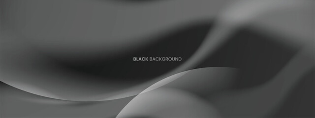 Black and grey wave luxury background with mesh and blurry effect