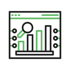 Smart analytics icon vector image. Suitable for mobile apps, web apps and print media.
