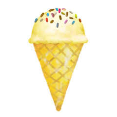 アイスクリーム　手描き　おしゃれ