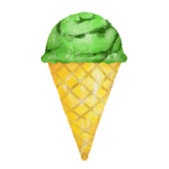 アイスクリーム　手描き　おしゃれ