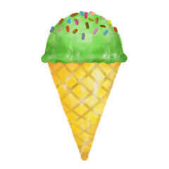 アイスクリーム　手描き　おしゃれ