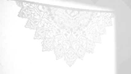 Transparent Black Lace PNG, Intricate Black Lace Design Element with Floral Motifs on Transparent Background, Perfect for Fashion, Wedding, or Vintage Design Projects