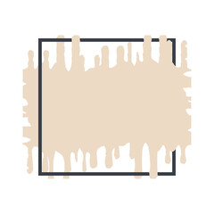 Rough brush grunge frame background