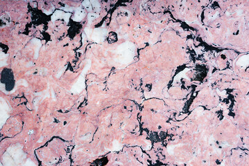Pink marble floor. Granite. Wet rain texture. Background for projects.