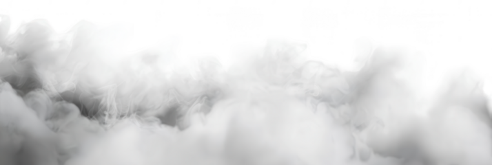 White fog or smoke background with copy space, png, transparent