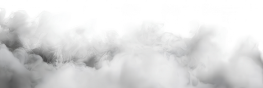 White fog or smoke background with copy space, png, transparent