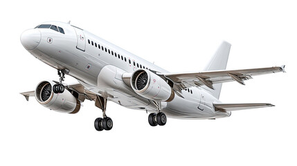 Obraz premium Soaring to New Heights: A sleek, modern passenger jet takes flight against a bright backdrop, embodying the essence of travel and innovation.