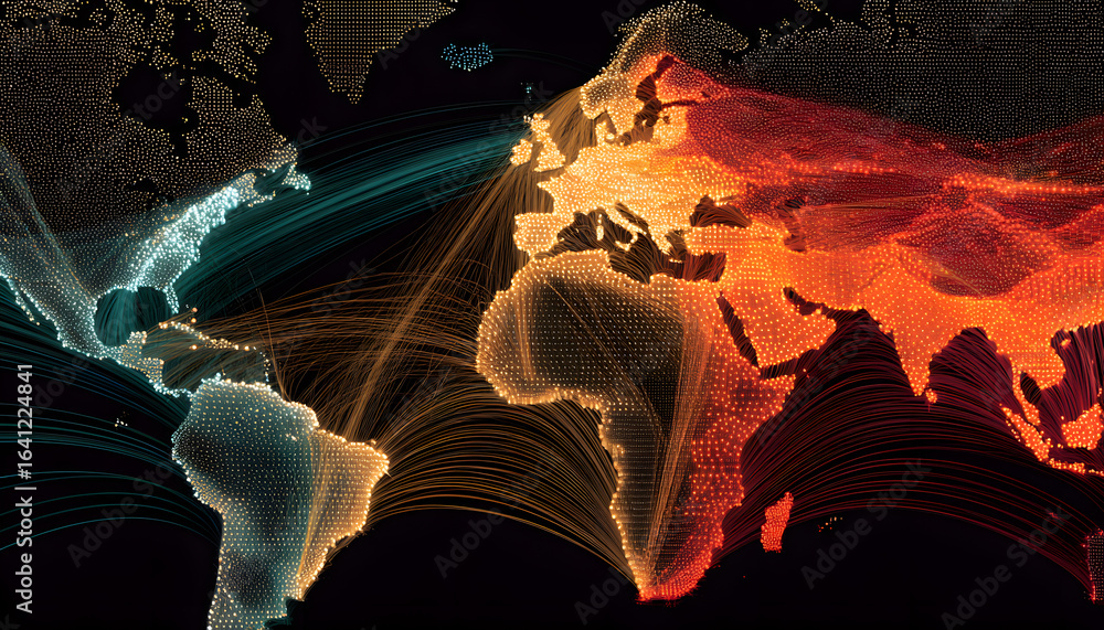 Poster global data analytics and financial visualization