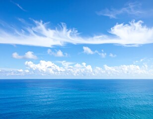 Obraz premium Azure sky over placid ocean