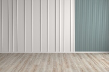 modern wall interior and wooden floor.3d render 