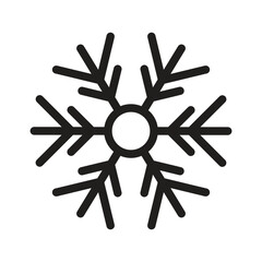 Snow Vector Outline Icon. EPS 10 File 