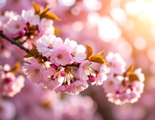Beautiful cherry blossoms in spring