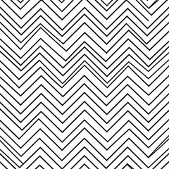 Abstract geometric pattern. Black zigzags over white, repeating, imperfect line art