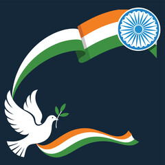Happy Independence Day Card 15 August India.
