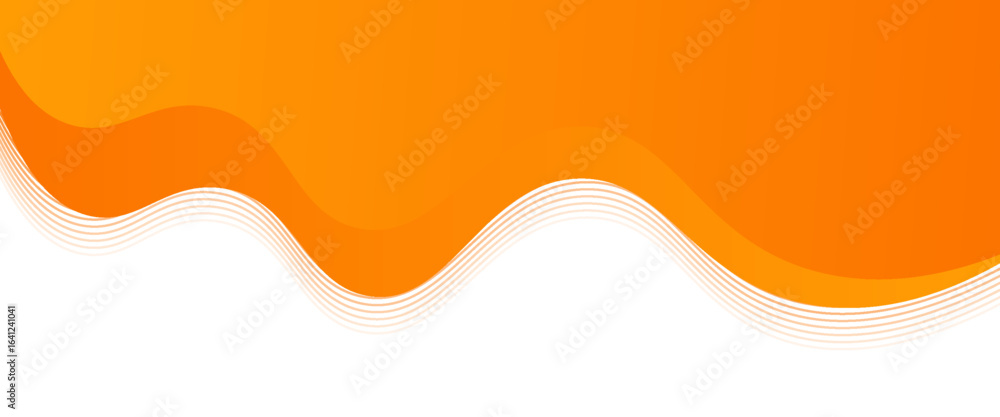 Poster vector orange line background curve element with white space for text and message design, overlappin