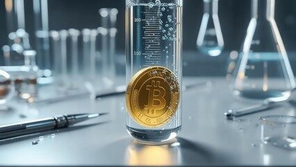 Cryptocurrency in a test tube