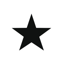 Fototapeta premium Vector illustration of a simple black fivepointed star shape isolated on white background