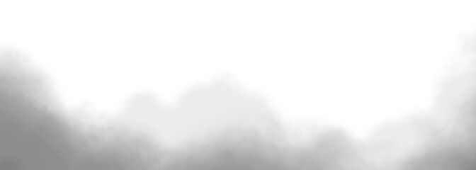 Realistic black smoke overlay isolated on transparent background. Rising fog texture PNG cut-out for graphic design and decoration © mostafa