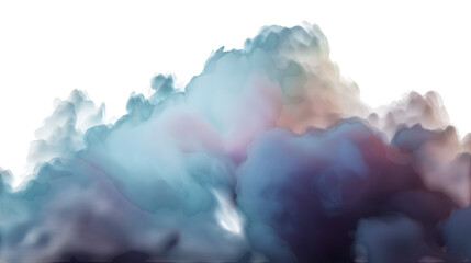 Naklejka premium abstract colorful cloud mist fog white smoke isolated on white background