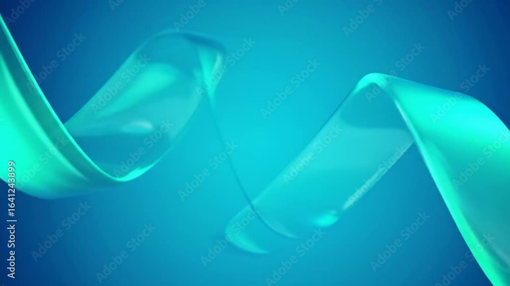 Poster dynamic abstract ribbon animation on blue background for modern design projects