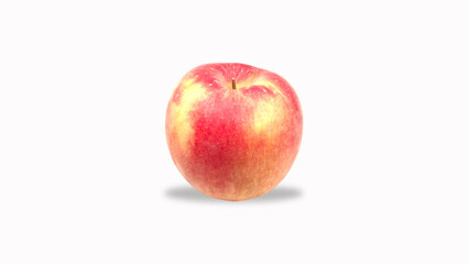 Red apple, isolated on white background included Reflection. 