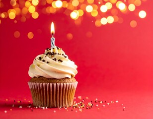 Birthday cupcake with candle (4)