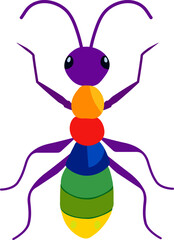 Brightly colored antant.
