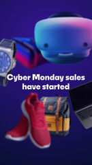 Cyber Monday Discount Promo Animation | Animated Products Sale Template