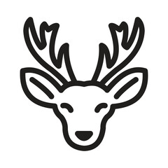 Deer Vector Outline Icon. EPS 10 File 
