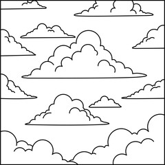 Cloud outline sky background. Clean Air for Blue Skies awareness - vector
