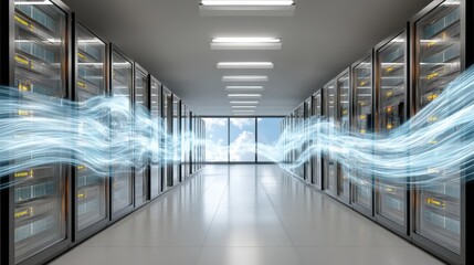 Exploring the Future of AI Innovation Within a Vast Network of Glowing Servers Transforming Industries Everywhere