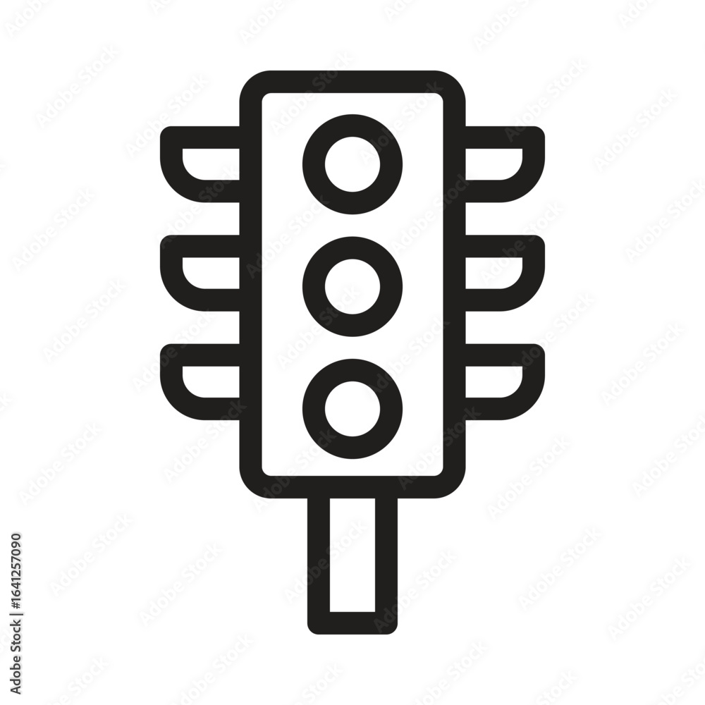Poster firepit vector outline icon. eps 10 file