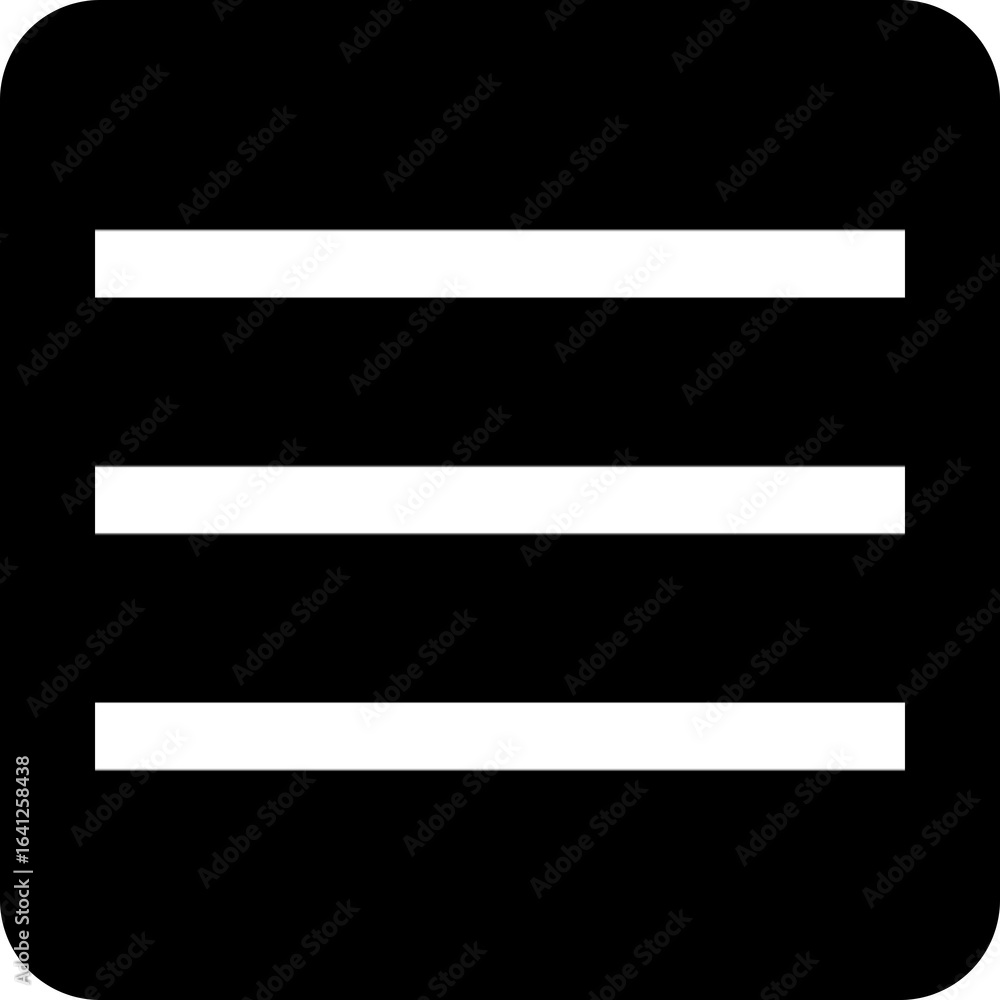 Poster hamburger menu icon for mobile navigation