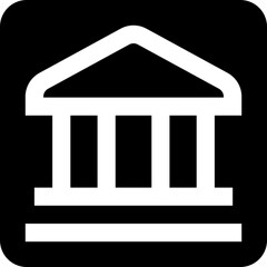 Classic bank icon for financial websites