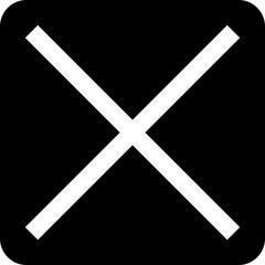 Simple cross mark icon for cancel