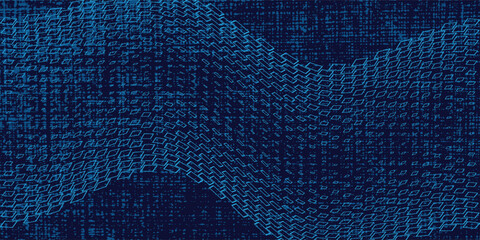 Rug seamless texture with plaid pattern, fabric, grunge background, wave style pattern