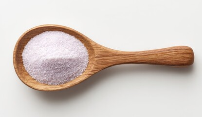 Light pink powder in wooden spoon (1)