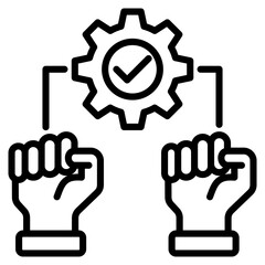 Unified Effort line icon