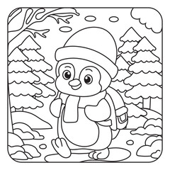 Penguin Adventure in Snowy Forest