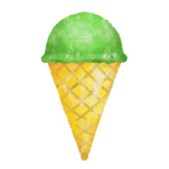 手描きのおしゃれなアイスクリーム
