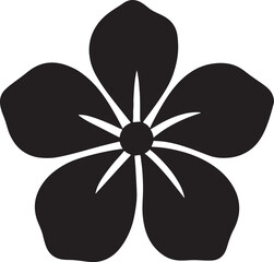 Tropical flower silhouette, perfect for botanical, exotic, and summer-themed vector art and design projects.